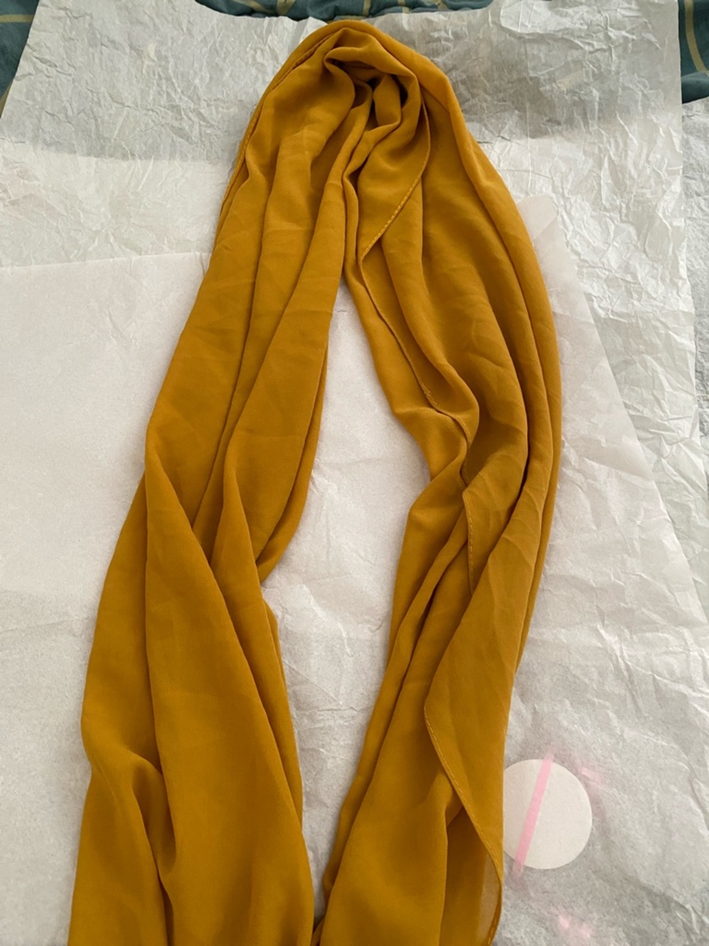 Mustard Yellow Women's Lightweight Scarf - Brand Unspecified